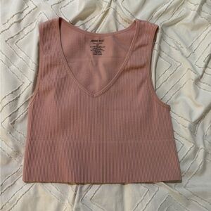 Ardene Pink Ribbed Tank Top